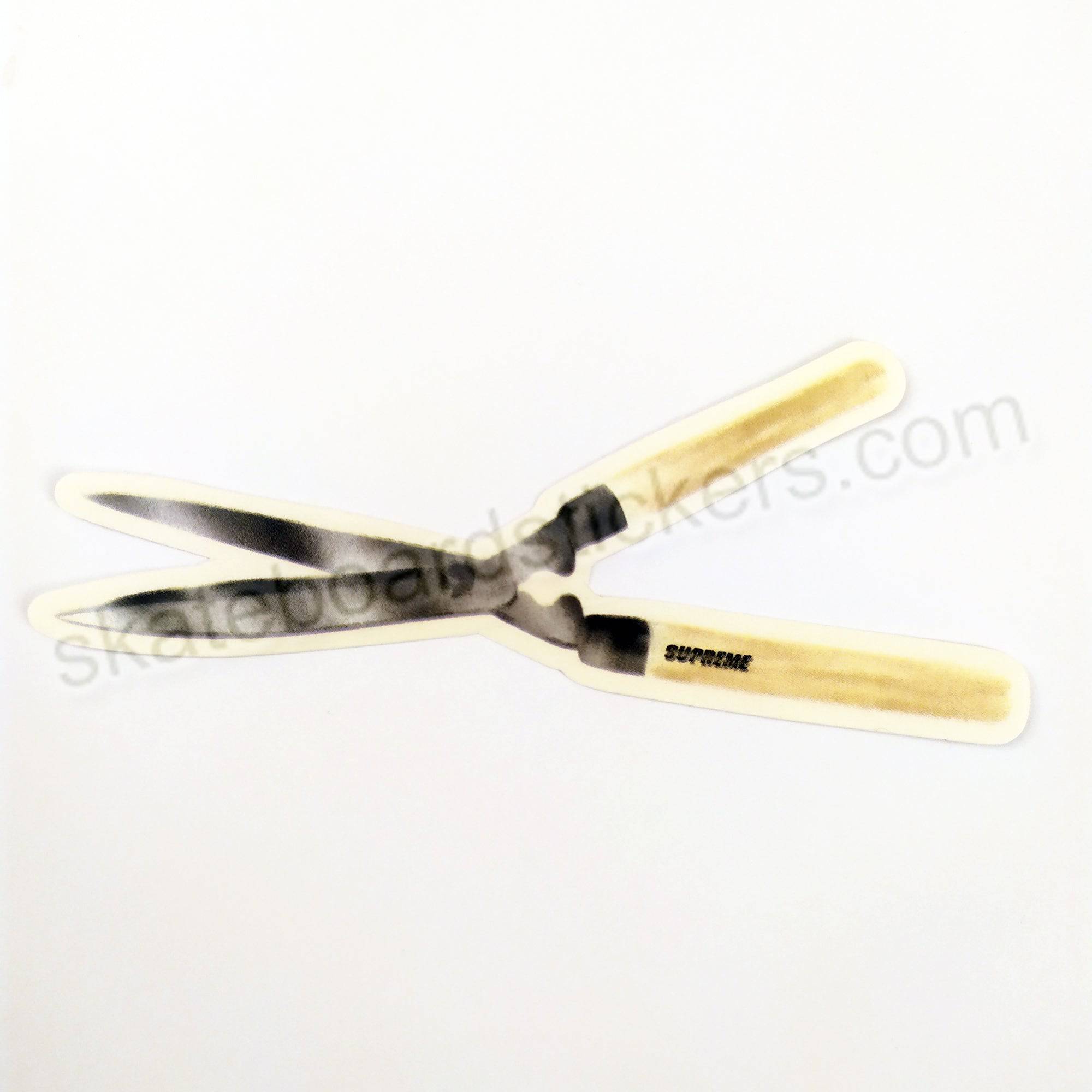 Supreme Clothing "Shears" Skate Sticker - SkateboardStickers.com