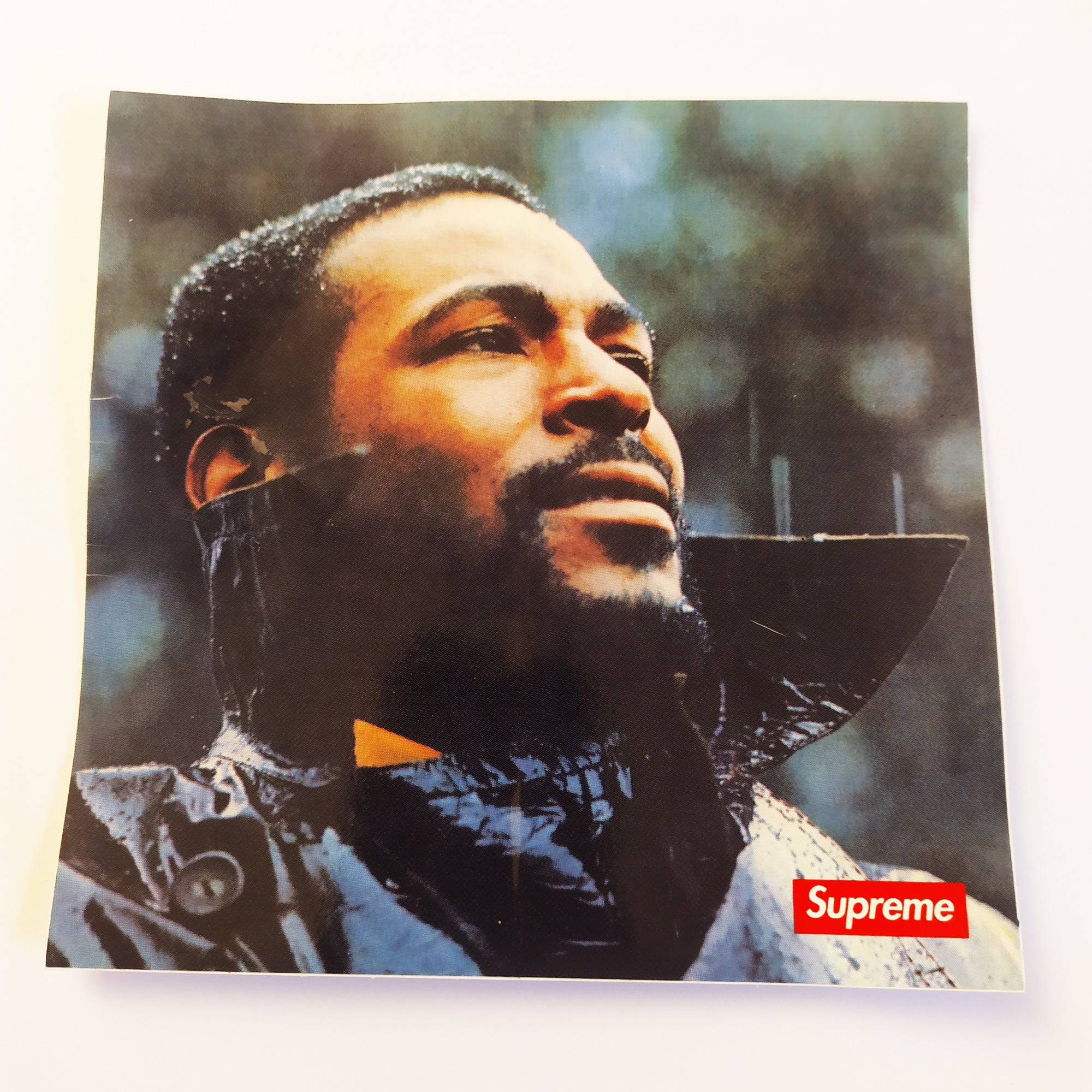 Supreme Skate Sticker - Marvin Gaye (slight damage) - SkateboardStickers.com