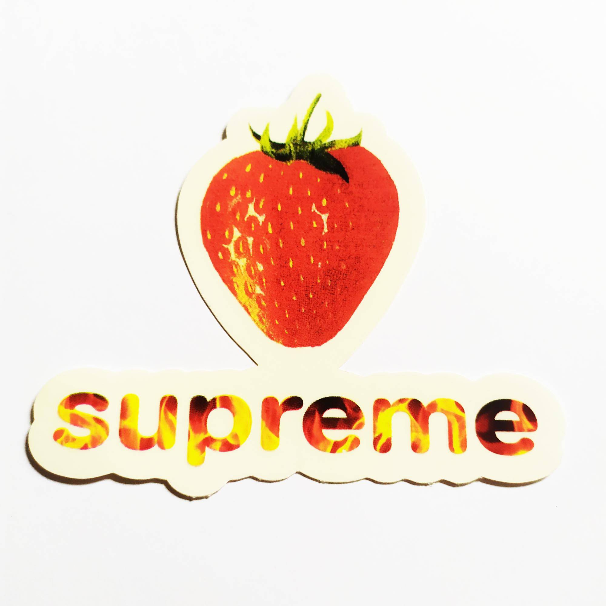 Supreme Skate Sticker - Strawberry - SkateboardStickers.com
