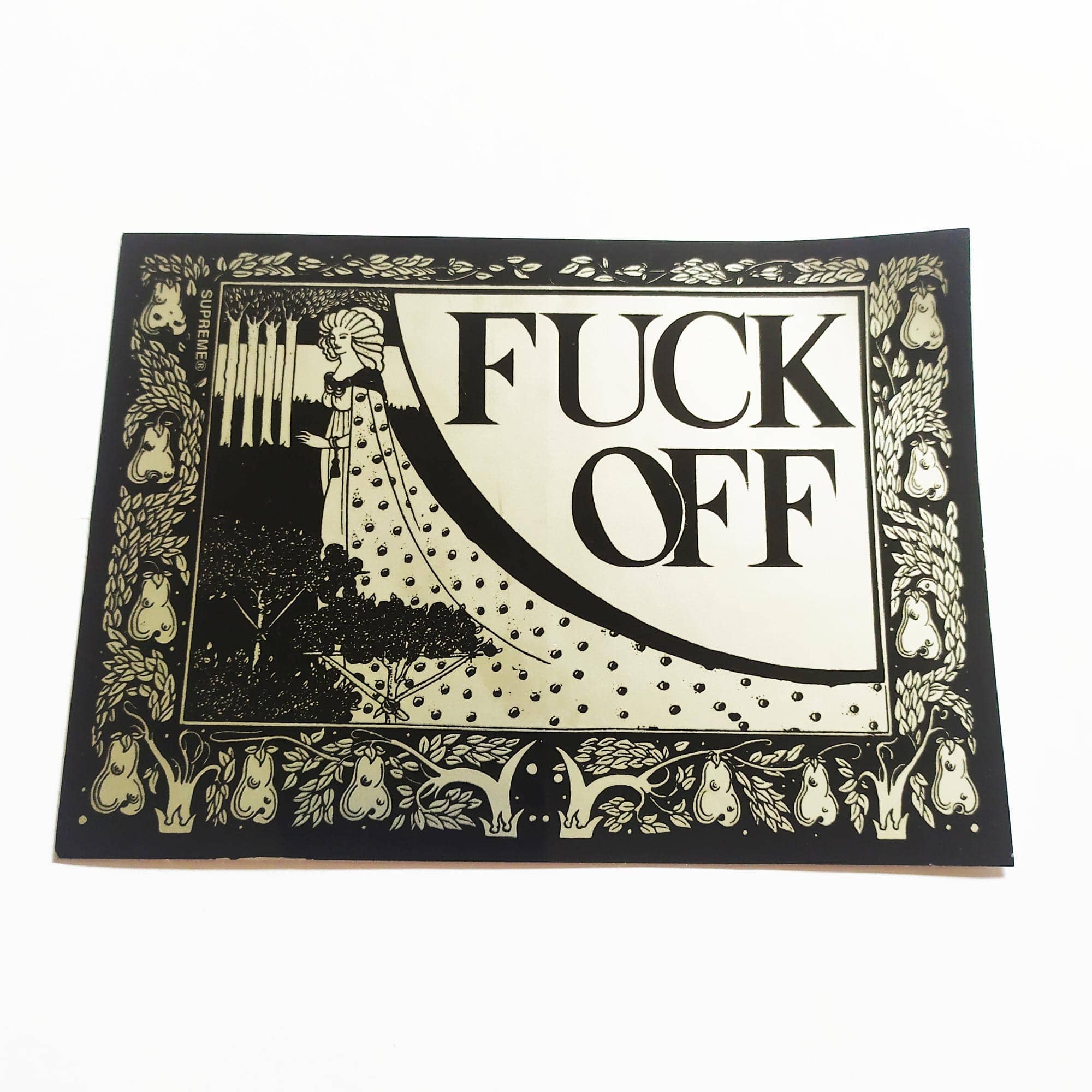 Supreme Skate Sticker - F-Off - SkateboardStickers.com