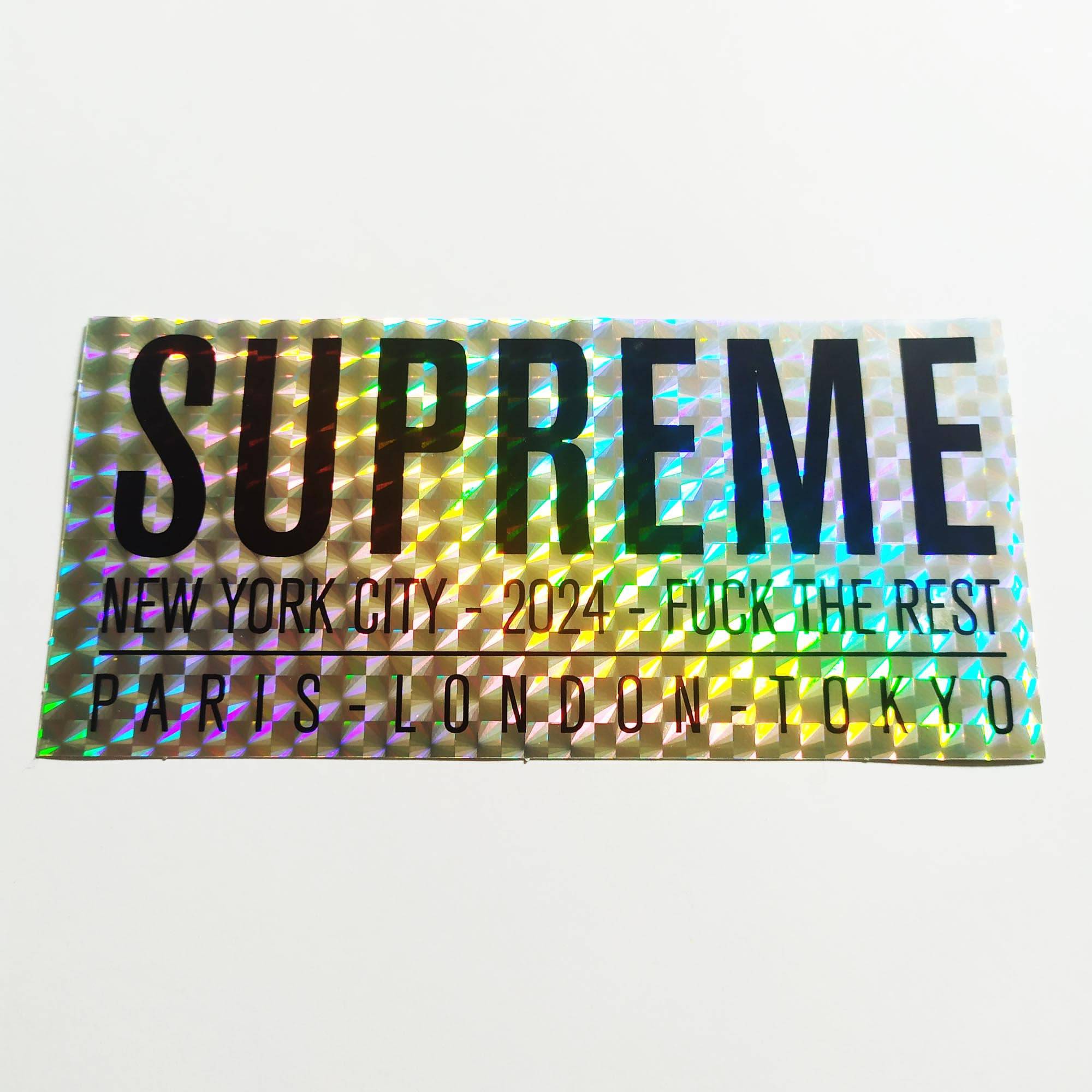 Supreme Skate Sticker - Paris - London - Tokyo - 2024 - SkateboardStickers.com