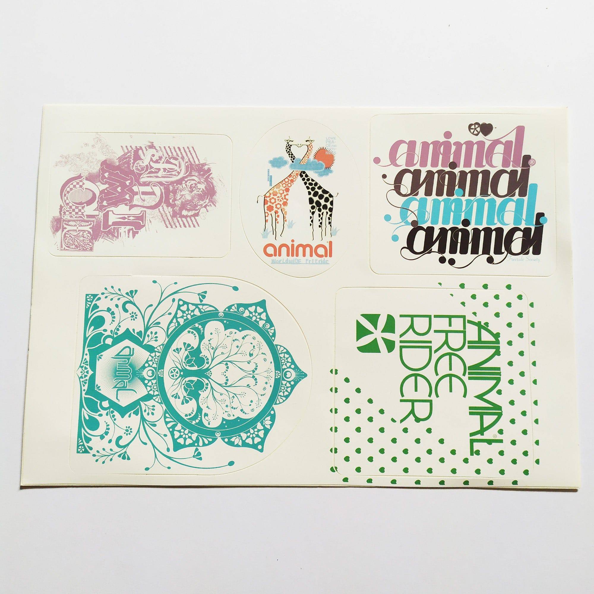 Animal Surf Sticker Sheet - SkateboardStickers.com