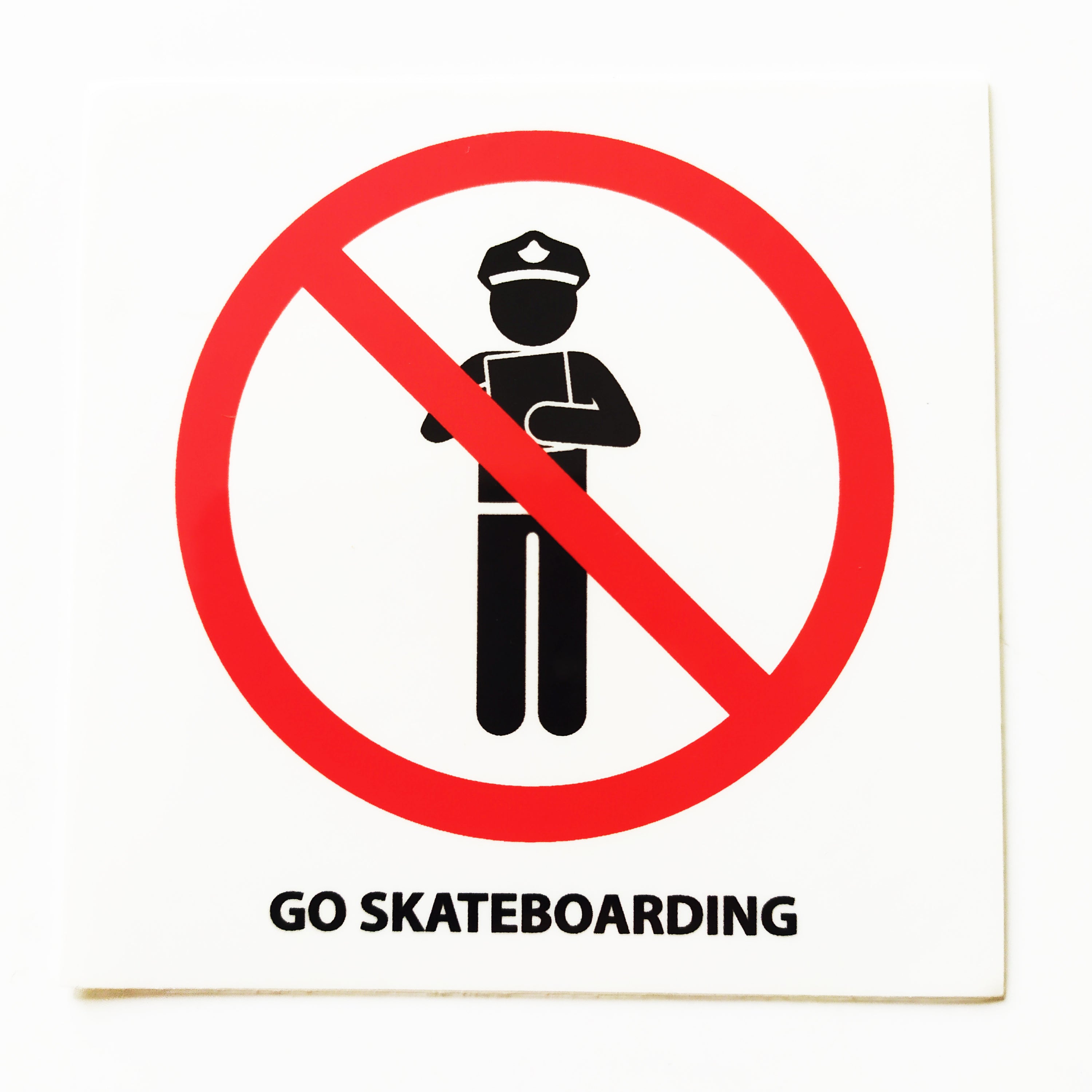 GO SKATEBOARDING Skateboard Sticker from Thank You Skateboards - 7.5cm across approx - SkateboardStickers.com