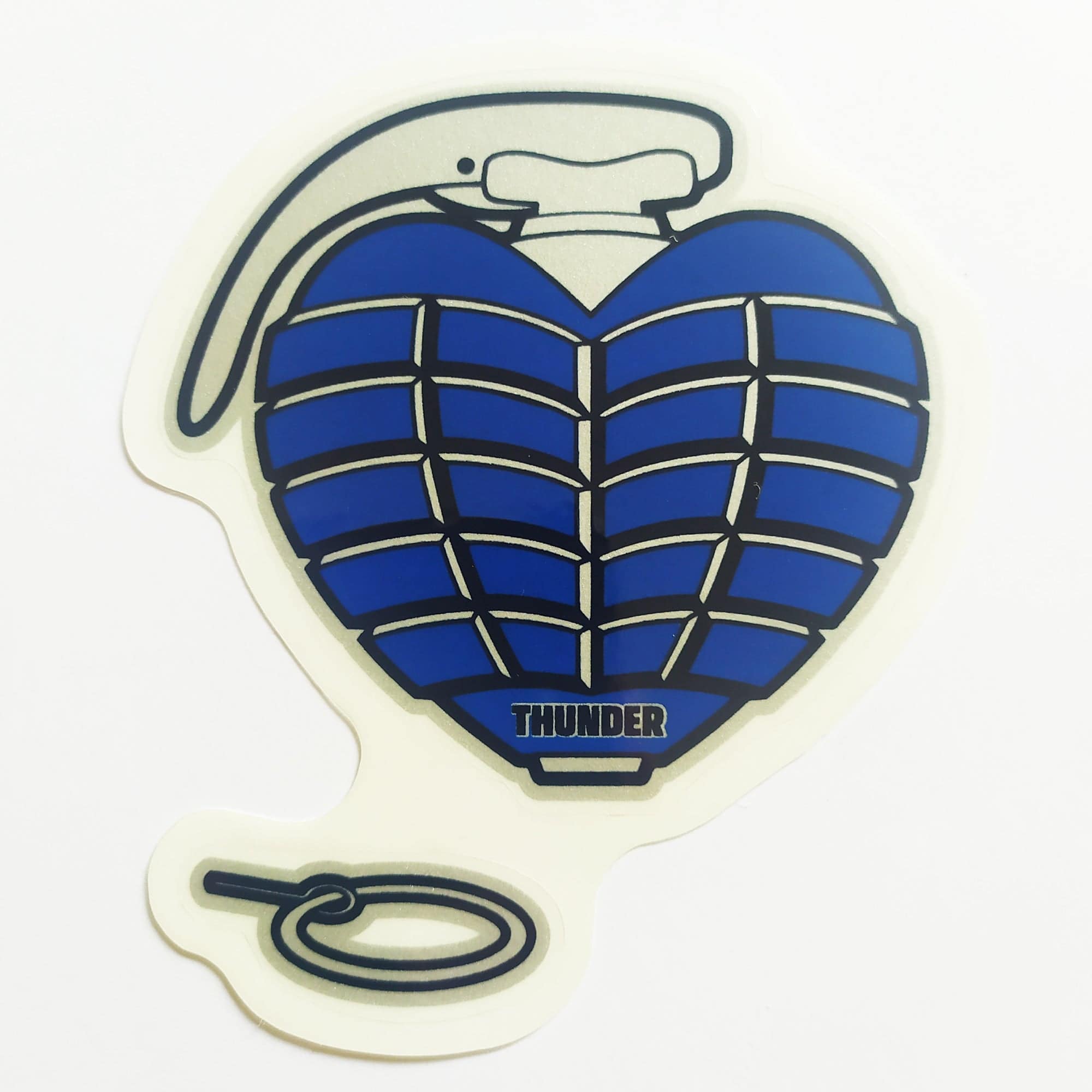 Thunder Trucks OG Grenade Skateboard Sticker - Blue - SkateboardStickers.com