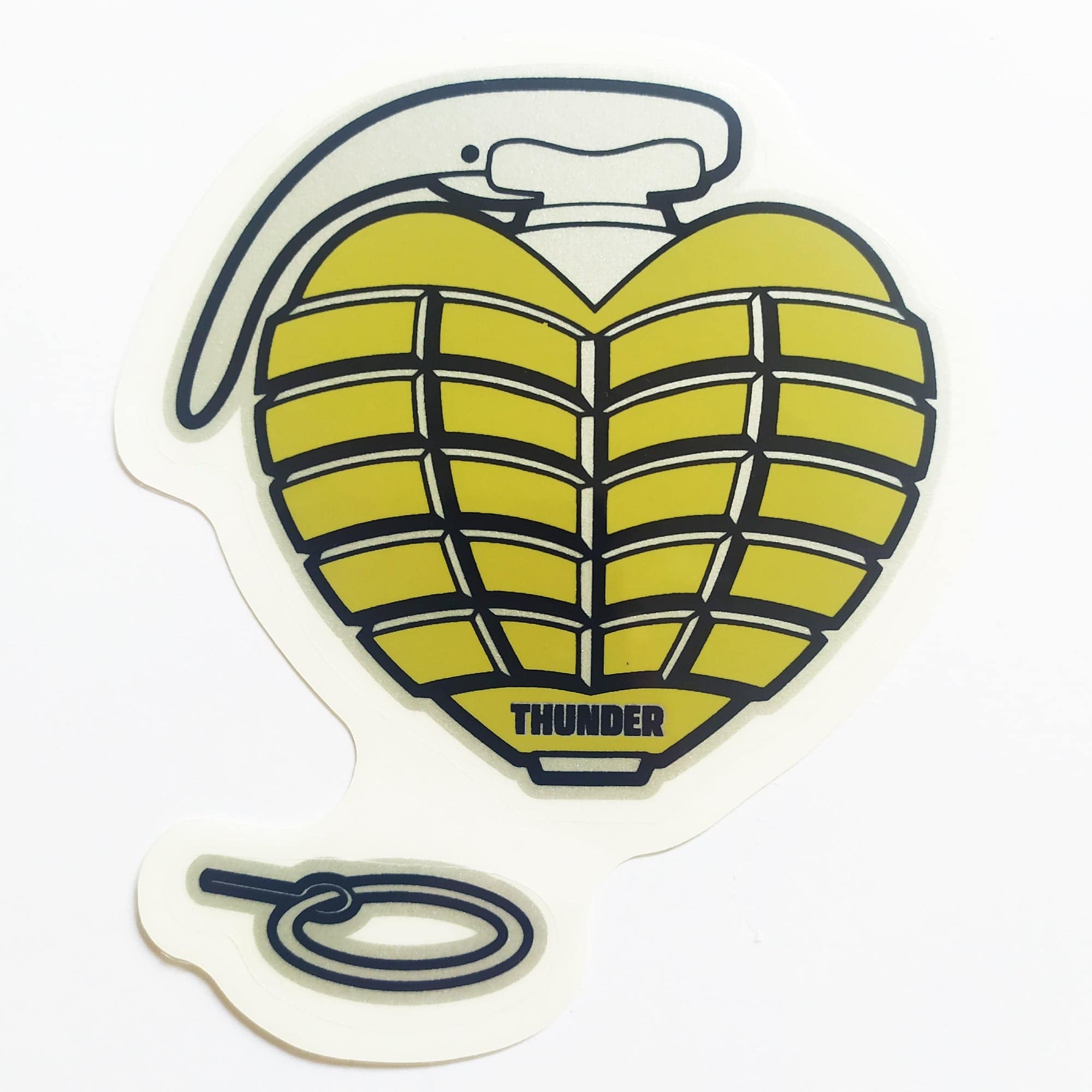 Thunder Trucks OG Grenade Skateboard Sticker - Gold - SkateboardStickers.com