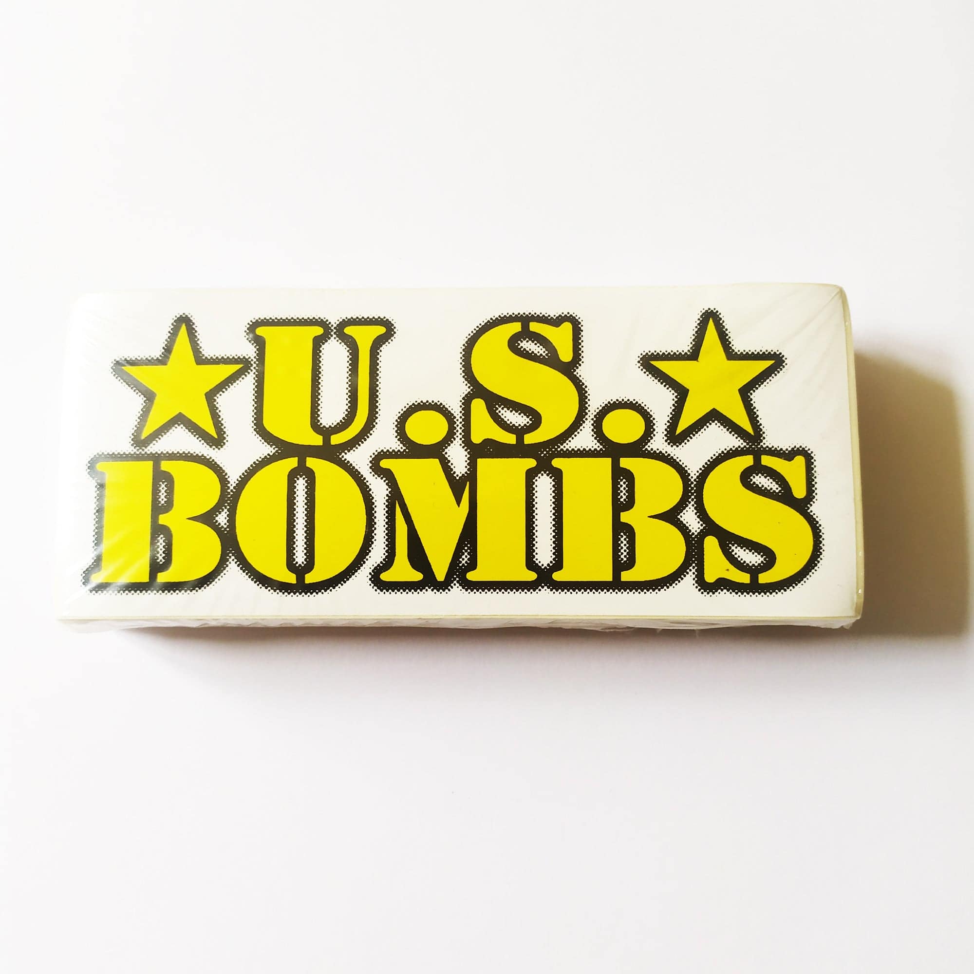 SEALED PACK OF 50 x US Bombs "Covert Action" Stickers from 2003! - SkateboardStickers.com
