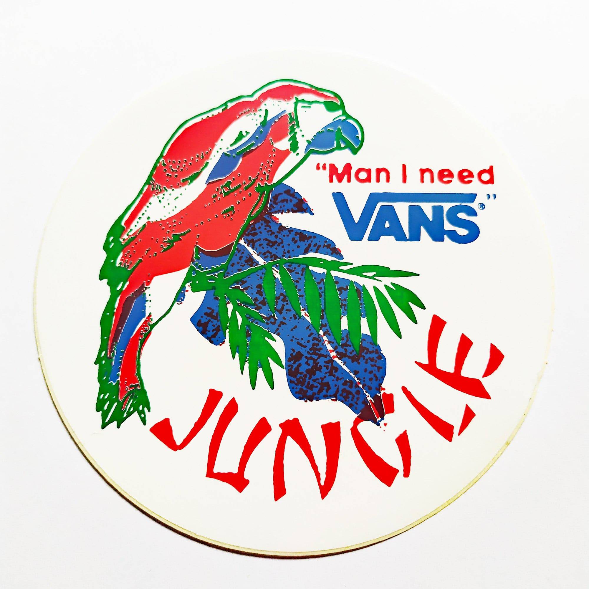 Vans "Man I Need Vans" Skateboard Sticker - SkateboardStickers.com