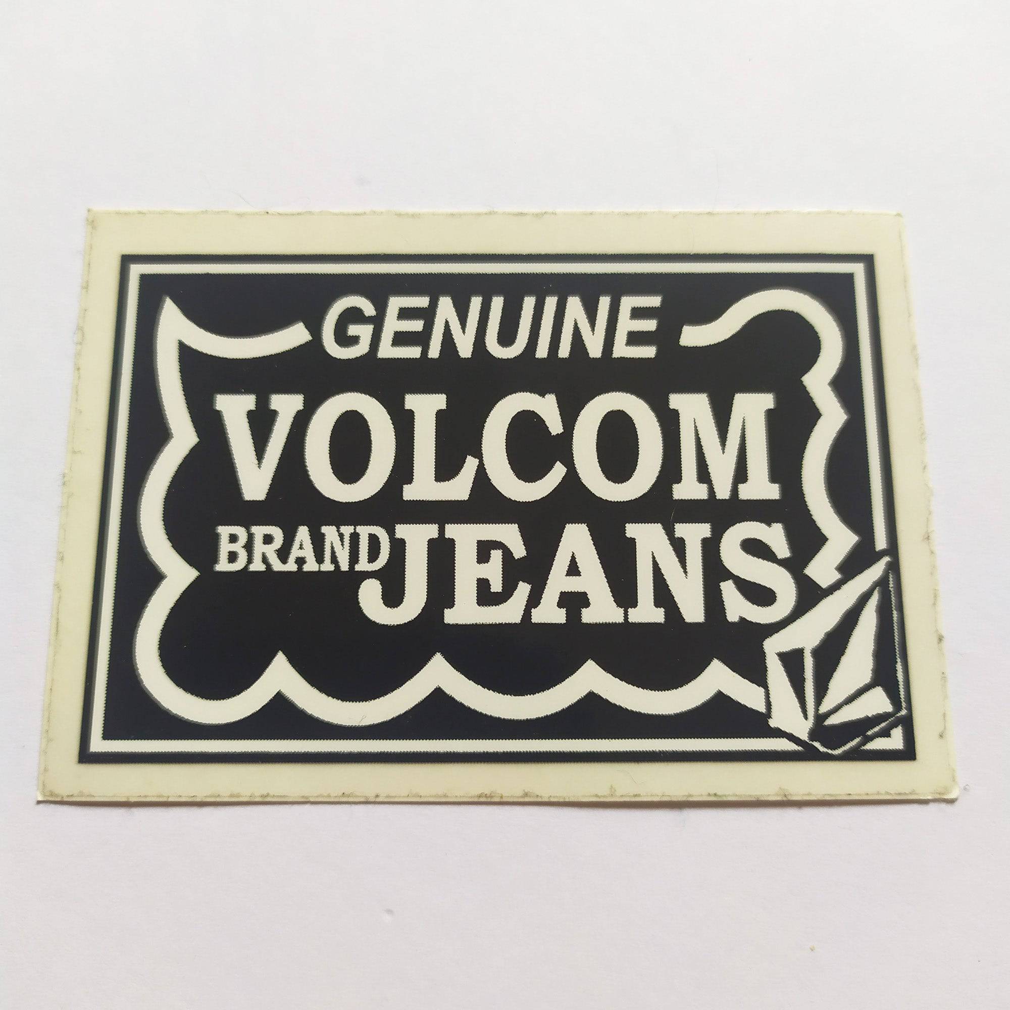 Volcom Skateboard Sticker "Genuine Volcom Brand Jeans" - SkateboardStickers.com