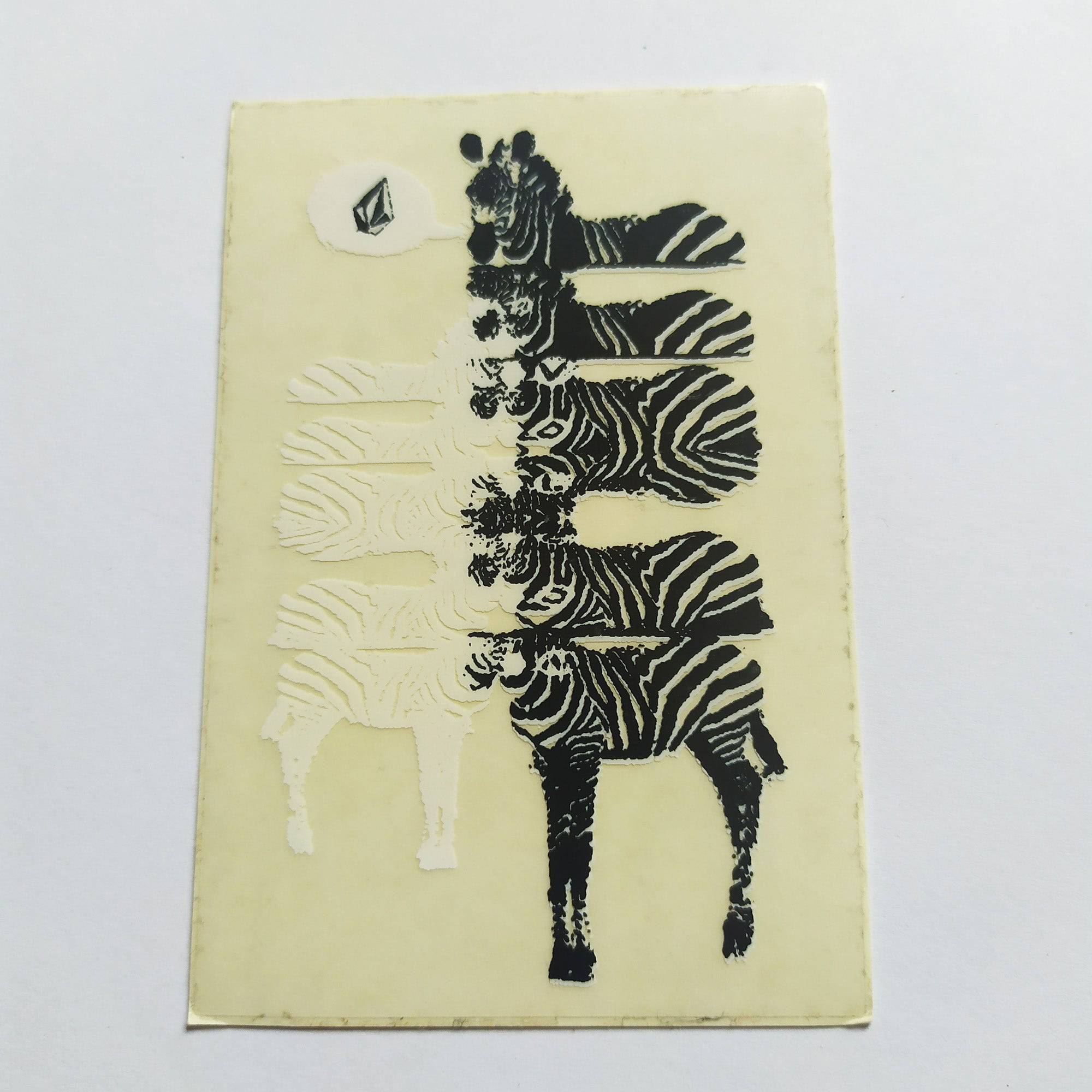 Volcom Skateboard Sticker - Zebras - SkateboardStickers.com