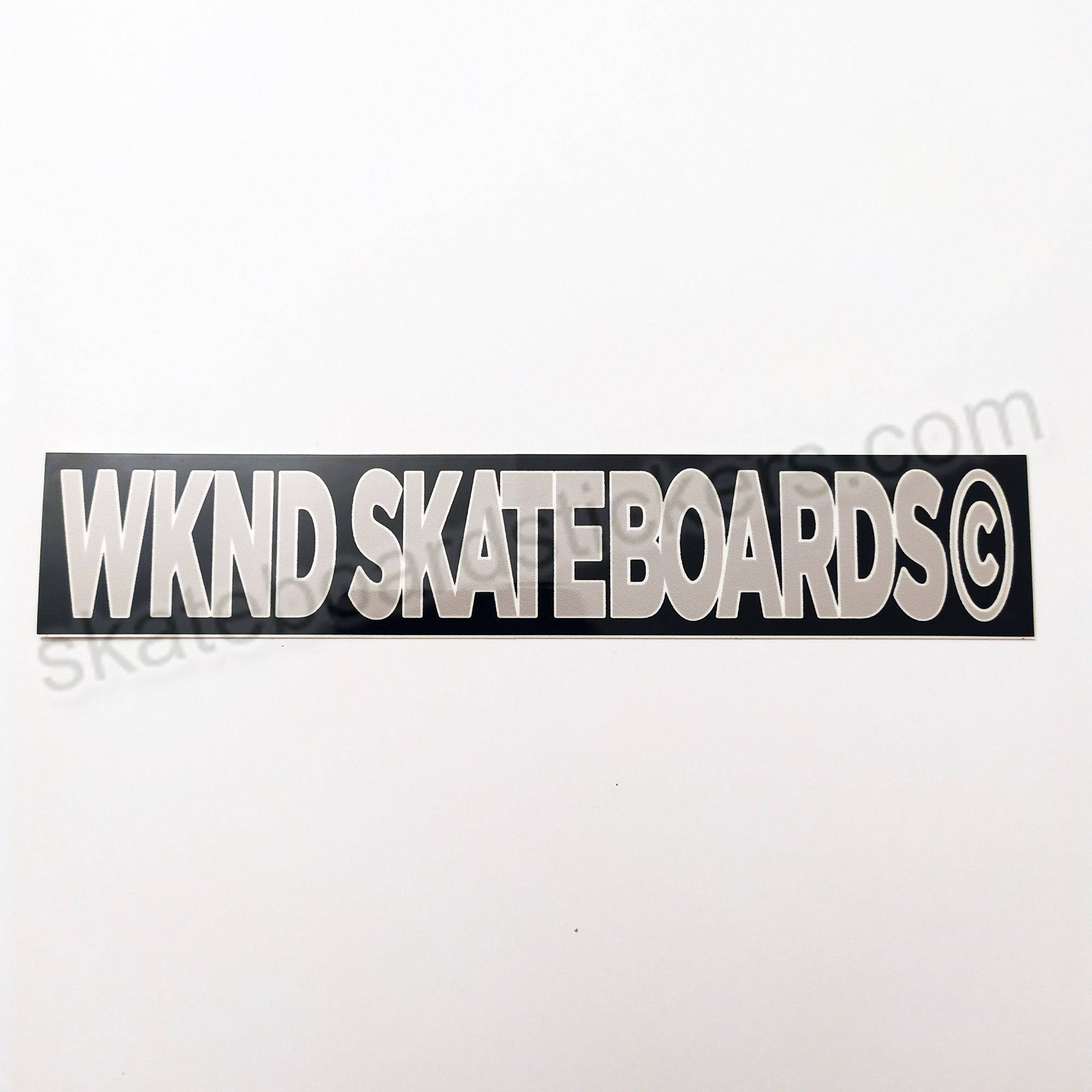 WKND Skateboards Sticker - 15 cm x 2.75 cm approx - SkateboardStickers.com