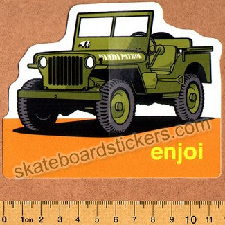 Enjoi Panda Patrol Skateboard Sticker - SkateboardStickers.com