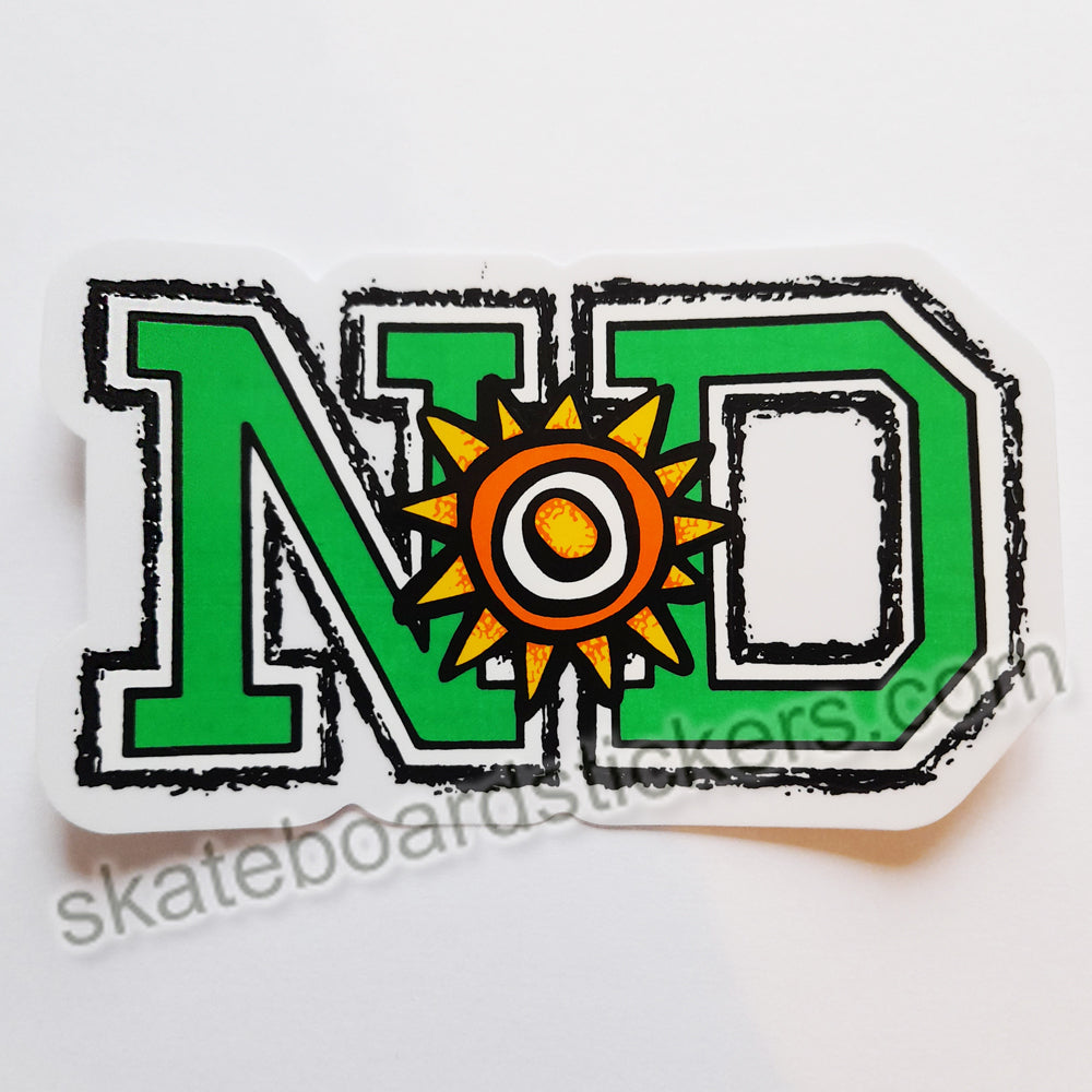 New Deal Official Reissue Skateboard Sticker - Green Logo - SkateboardStickers.com