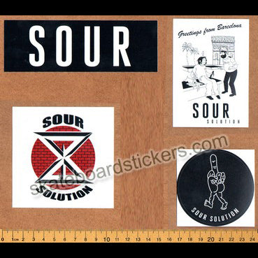 Sour Solution Sticker Pack of 4 - SkateboardStickers.com