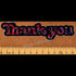 Thank You Skateboard Sticker - SkateboardStickers.com