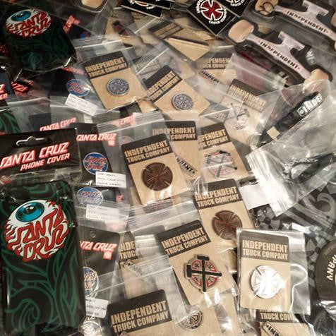 Goodies from Independent Trucks and Santa Cruz Skateboards just added!
