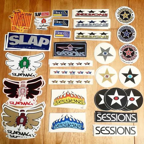 Lots of Slap Magazine and Sessions Stickers just added