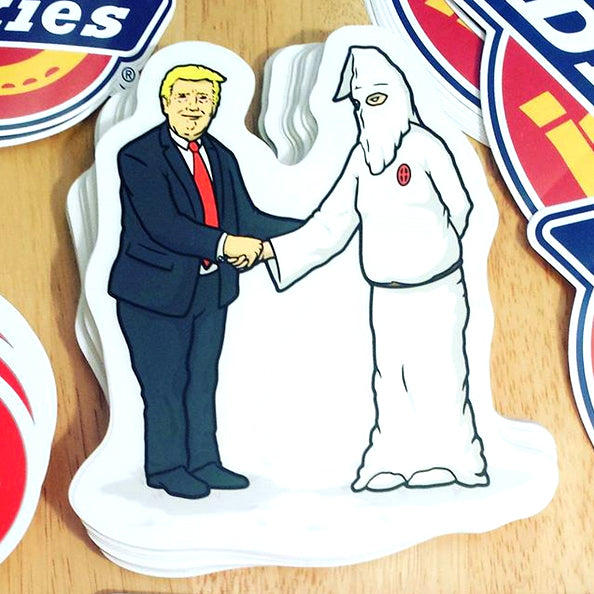 Real Skateboards - Wrench Justice Trump X Klansman Skateboard Stickers just added.
