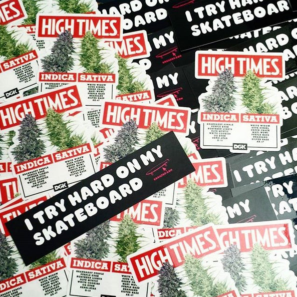 New Skate Stickers - Crailtap "I Try hard on my Skateboard" and DGK x High Times "Options"