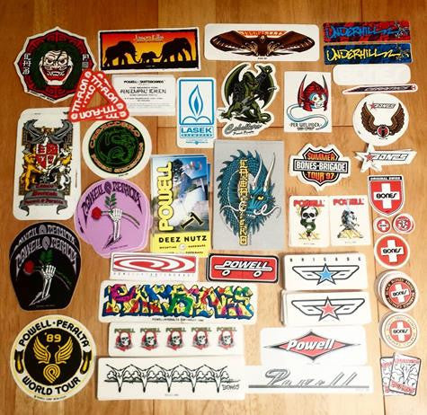Old School Vintage Powell Peralta and Bones Bearings/Wheels Skateboard Stickers just added!