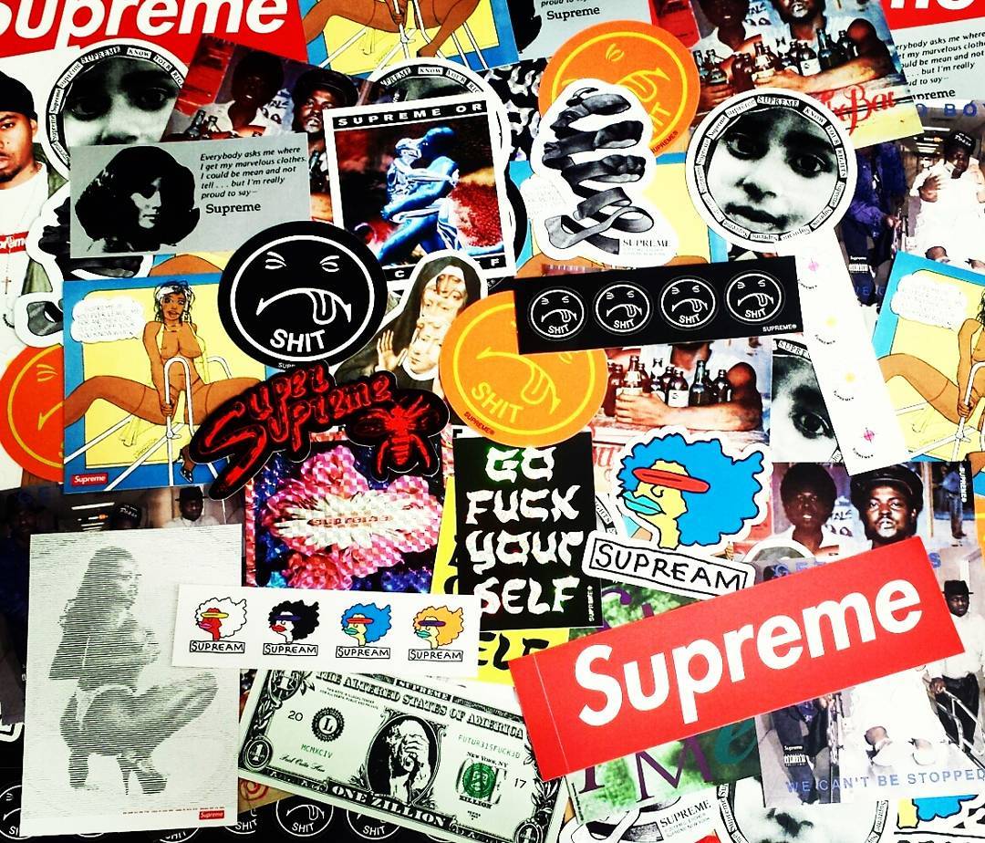Lots of Supreme Stickers, plus Krooked and Old School Sims just added