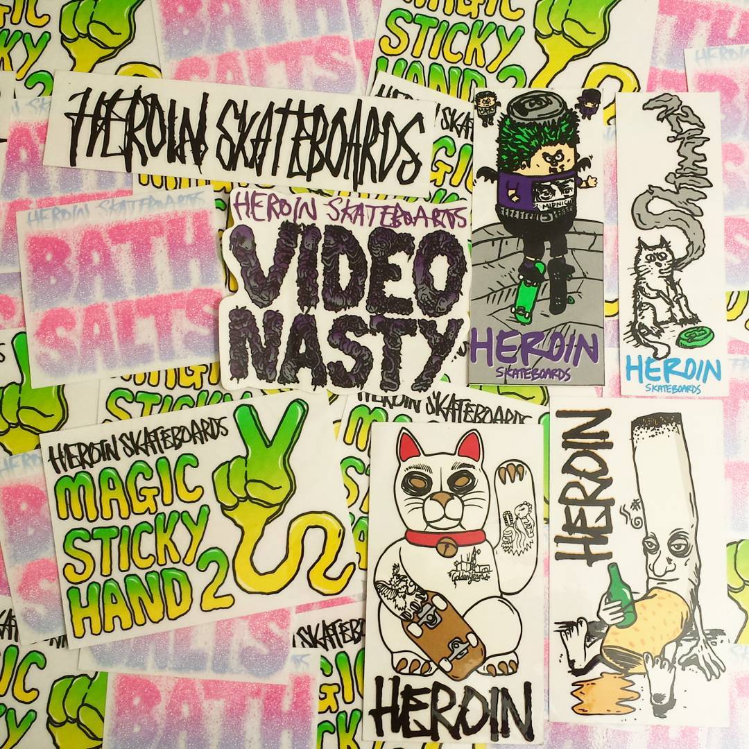 Heroin Stickers up now