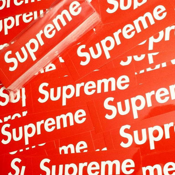 Supreme Box Logo Stickers available now at SkateboardStickers.com - Special Offer!