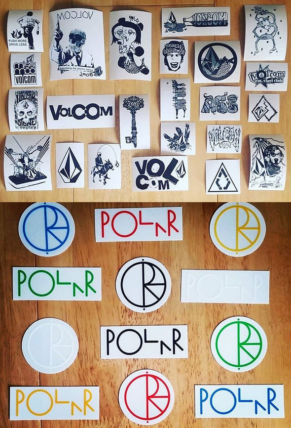 New Stickers from Volcom and Polar Skate Co. just added.