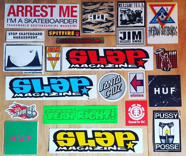 New & Old Skate Stickers just added from Airwalk, HUF, Slap, Santa Cruz and more...