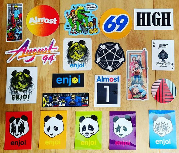 Brand new stickers from 101, Almost and Enjoi - including Zorlac / Pushead & KISS tributes!