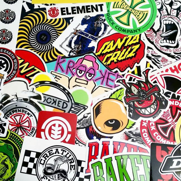 Skateboard Stickers back in stock.
