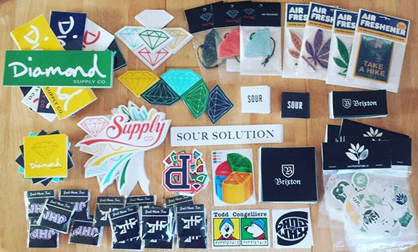 Stickers,Air Fresheners & Pins just added from Diamond Supply, JHF, Sour, Skate Mental and more