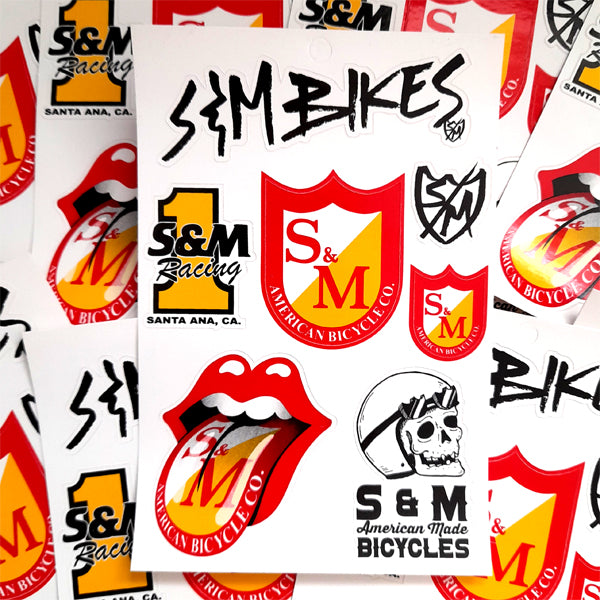 S&M Bike Co. BMX Sticker Sheet - 7 Stickers