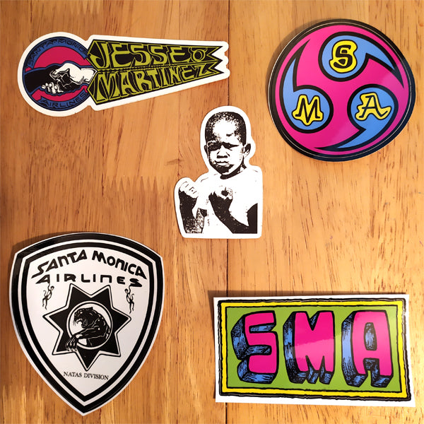 New Official Santa Monica Airlines / SMA Skateboard Stickers Just Added!