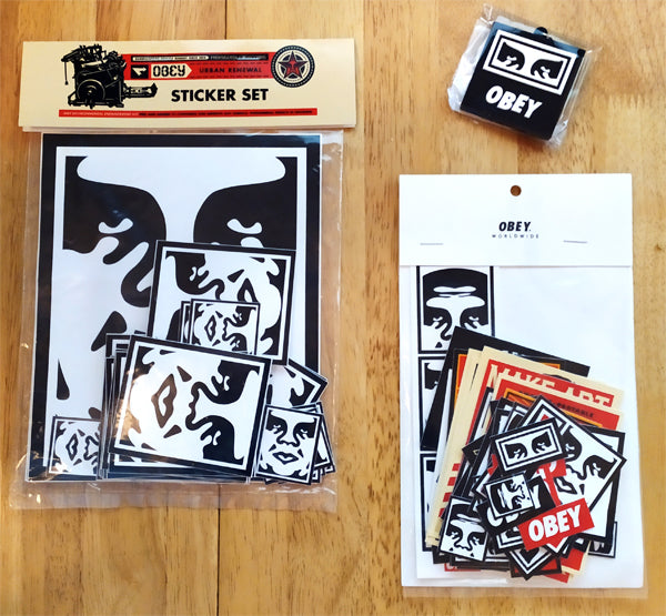 Obey Sticker Packs and Keyrings New In