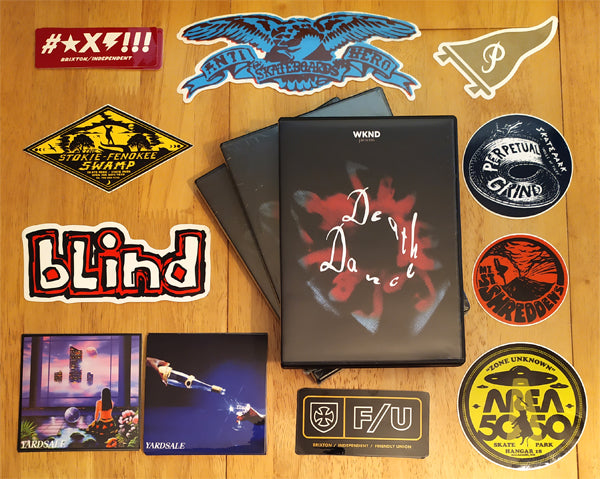 New Stickers and Death Dance DVD from WKND, Independent X Brixton, Anti Hero, Primitive, Yardsale and more