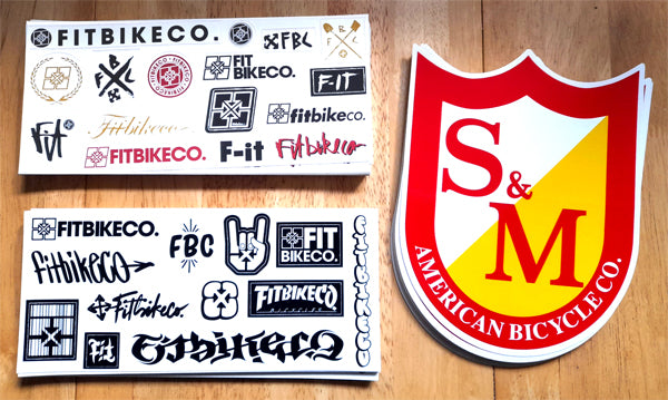 BMX Stickers new in from Fit Bike Co. and S&M Bike Co.