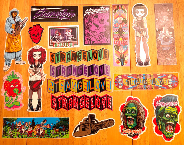 Brand New Skateboard Stickers from Strangelove Skateboards