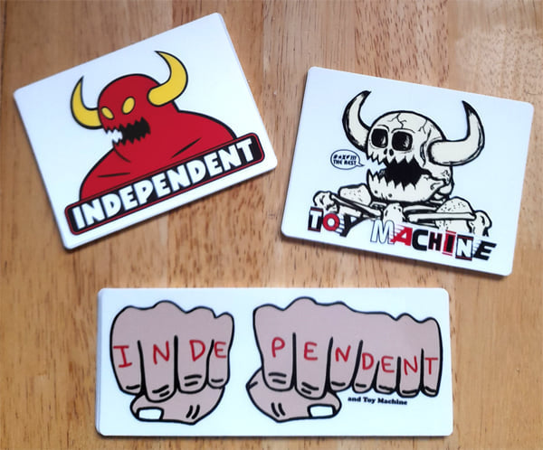 Back in from Independent Trucks and Toy Machine.