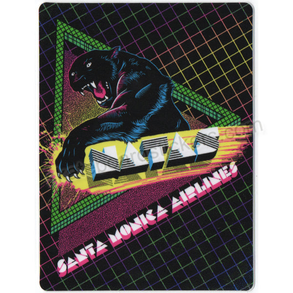 SMA / Santa Monica Airlines - Natas Neon Classic Skateboard Sticker