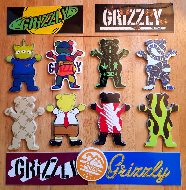Grizzly Griptape Skate Stickers just added!
