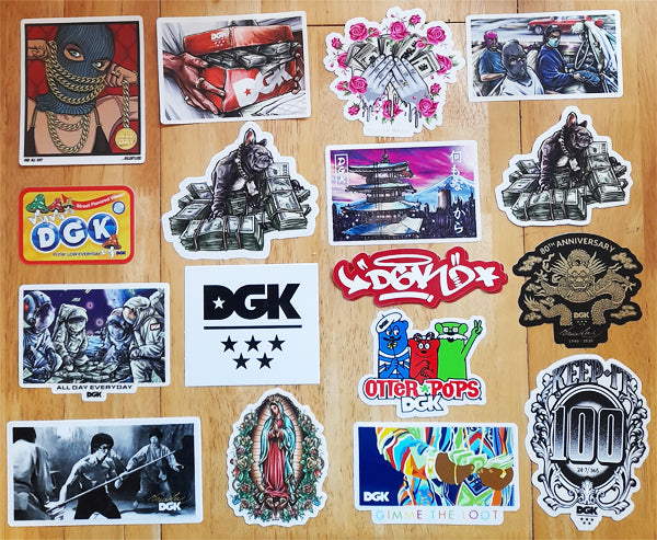 DGK / Dirty Ghetto Kids Skateboard Stickers just added!