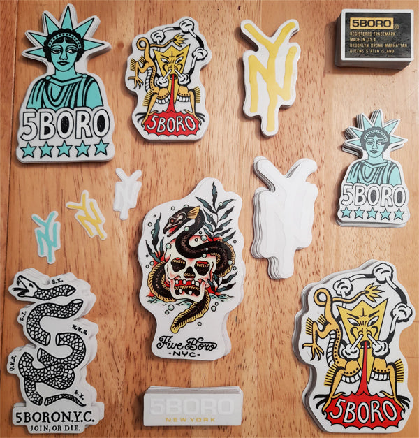 5Boro Skate Stickers just added, plus exciting news!