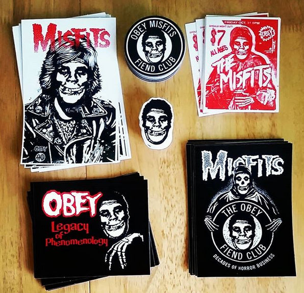 Obey X Misfits Stickers new in.