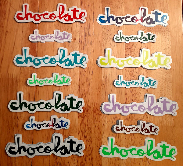 Loads of Chocolate Skateboards "Chunk" Stickers just added.
