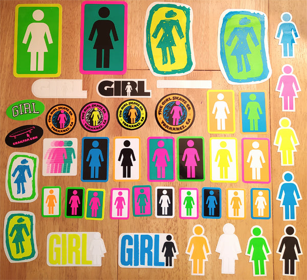 Loads of new Girl Skateboards stickers just added.
