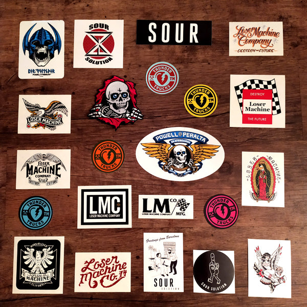 New Stickers just added from Powell, Sour Solution, Thunder, Loser Machine