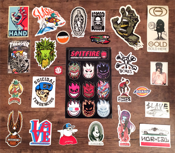Lots more Skate Stickers just added - Santa Cruz, Thrasher, Spitfire, Bones, Hook-Ups