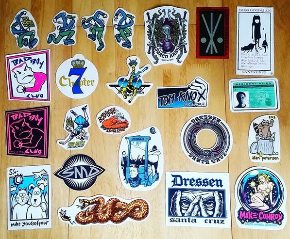 Old School Stickers just added from Santa Cruz, SMA, Life's a Beach, Chapter 7