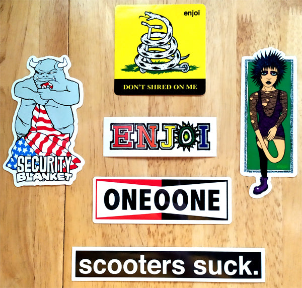 Brand New Stickers from Enjoi and 101 Skateboards