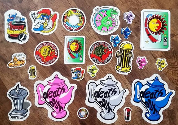 Old School Deathbox Skateboards Stickers just added!